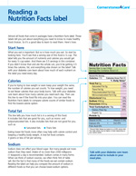 Reading A Nutrition Facts Label EN